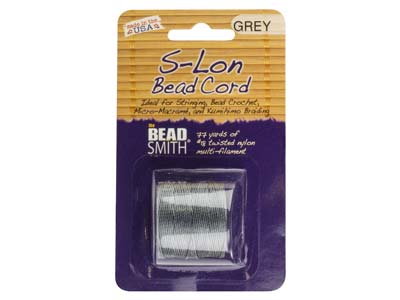 Beadsmith S-lon Perlenband, Tex 210, Stärke 18, 70 m, Grau - Standard Bild - 2