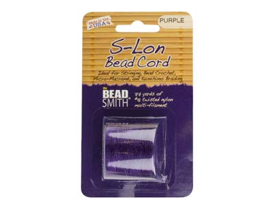 Beadsmith S-lon Perlenband, Tex 210, Stärke 18, 70 m, Violett - Standard Bild - 2