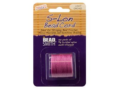 Beadsmith S-lon Perlenband, Tex 210, Stärke 18, 70 m, Helles Orchidee - Standard Bild - 2