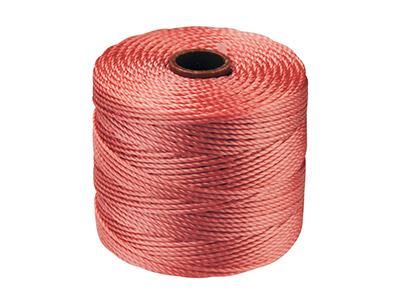 Beadsmith S-lon Perlenband, Tex 210, Stärke 18, 70m, Korallfarben