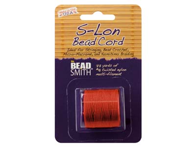 Beadsmith S-lon Perlenband, Tex 210, Stärke #18, 70 m, Shanghai-rot - Standard Bild - 2