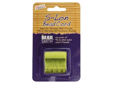 Beadsmith S-lon Perlenband, Tex 210, Stärke 18, 70 m, Chartreuse - Standard Bild - 2