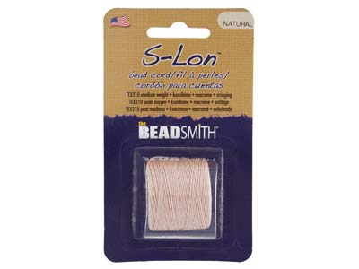 Beadsmith S-lon Bead Cord Natural Tex 210 Gauge #18 70m - Standard Bild - 1