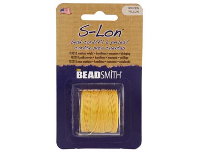 Beadsmith S-lon Bead Cord Golden Yellow Tex 210 Gauge #18 70m - Standard Bild - 1