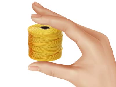 Beadsmith S-lon Bead Cord Golden Yellow Tex 210 Gauge #18 70m - Standard Bild - 6