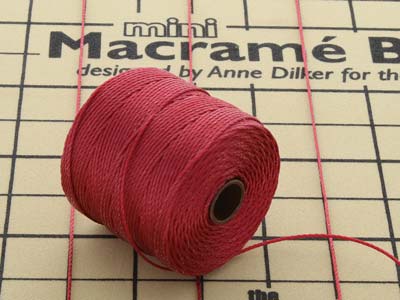 Beadsmith S-lon Bead Cord Dark Red Tex 210 Gauge #18 70m - Standard Bild - 4