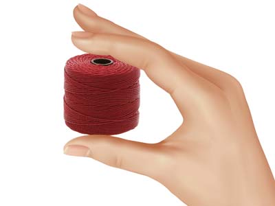 Beadsmith S-lon Bead Cord Dark Red Tex 210 Gauge #18 70m - Standard Bild - 6