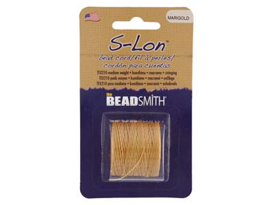 Beadsmith S-lon Bead Cord Marigold Tex 210 Gauge #18 70m - Standard Bild - 1