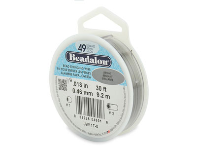 Beadalon Draht, Strang Aus 49drähten, 0,46mm X 9,2m, Hell