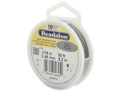 Beadalon Draht, Strang Aus 19 drähten, 0,46 mm X 9,2 m, Hell - Standard Bild - 1