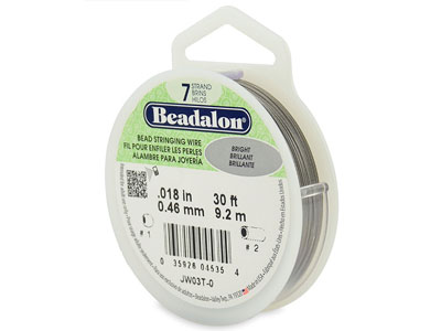 Runddraht 7-fach Stahl Nylonbeschichtet Glänzend 0,46 Mm, Beadalon, 9,20 M Spindel