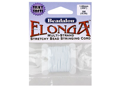 Beadalon Elastisches Garn, Mehrdrähtig 1 Mm, Wei, 5 Meter