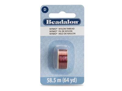 Nylonfaden Bordeaux Nymo 0,30 Mm, Beadalon, 58,5 Meter