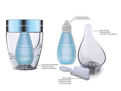 Reinigungsset Für Silber Dazzledrops, Connoisseurs®, 30ml-flasche - Standard Bild - 3