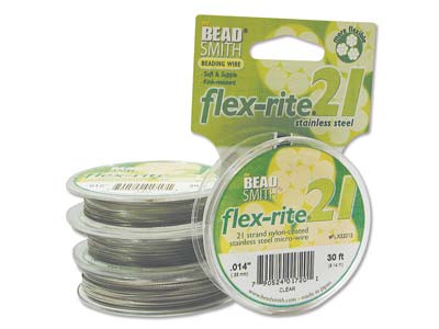 Beadsmith Flexrite, 21 Strand, Clear, 0.36mm, 9.1m - Standard Bild - 3