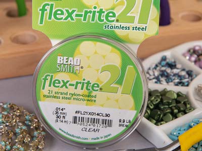Flexrite-draht 21-stränge, 0,36 Mm,transparent, 9,14 Meter, Beadsmith - Standard Bild - 8