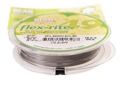 Flexrite-strang 49-fach, 0,36 Mm, Transparent, 9,14 Meter, Beadsmith - Standard Bild - 5