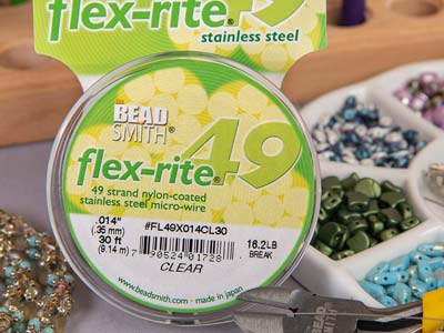 Beadsmith Flexrite, 49 Strand, Clear, 0.36mm, 9.1m - Standard Bild - 8