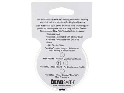 Beadsmith Flexrite, 49 Strand, Clear, 0.45mm, 9.1m - Standard Bild - 4