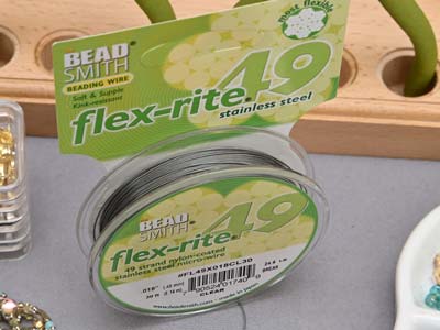 Flexrite-faden 49-fach, 0,45 Mm, Transparent, 9,14 Meter, Beadsmith - Standard Bild - 8