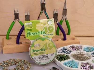 Flexrite-faden 49-fach, 0,36 Mm, Vergoldet, 9,14 Meter, Beadsmith - Standard Bild - 6