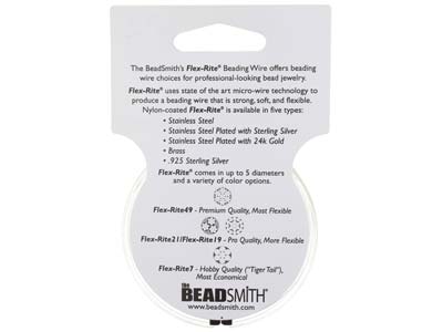 Flexrite-faden 49-fach, 0,36 Mm, Vergoldet, 9,14 Meter, Beadsmith - Standard Bild - 9