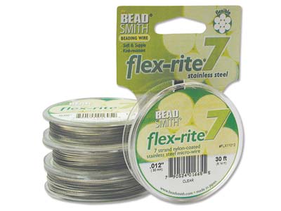 Beadsmith Flexrite, 7 Strand, Clear, 0.30mm, 9.1m - Standard Bild - 2