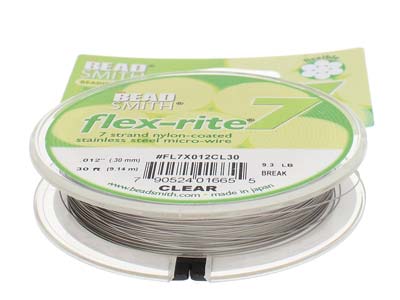 Beadsmith Flexrite, 7 Strand, Clear, 0.30mm, 9.1m - Standard Bild - 4