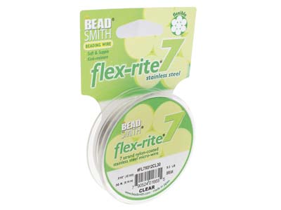 Flexrite-draht 7-fach, 0,45 Mm, Transparent, 9,14 Meter, Beadsmith - Standard Bild - 6