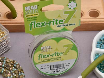 Flexrite-draht 7-fach, 0,45 Mm, Transparent, 9,14 Meter, Beadsmith - Standard Bild - 8