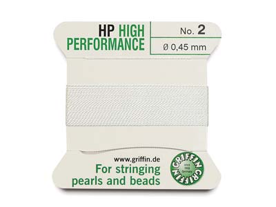 Griffin High Performance Synthetikfaden Nr. 2, Wei 0,45 Mm, 2 Meter