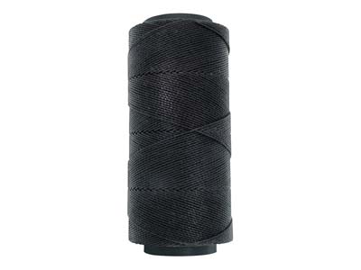 Brasilianische Wachskordel Knot-it Beadsmith, Schwarz 0,90 Mm, 144 Meter
