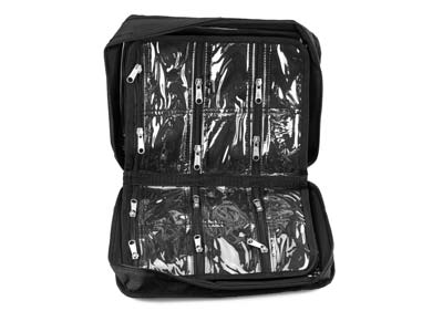 Schwarze Tasche, 23 Fächer, 30,50 X25,50 Cm, Beadsmith - Standard Bild - 2