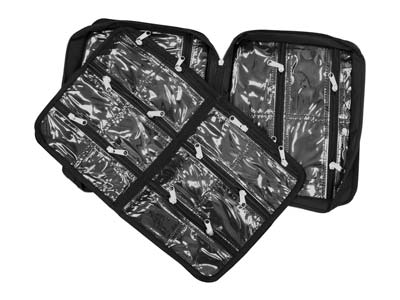 Schwarze Tasche, 23 Fächer, 30,50 X25,50 Cm, Beadsmith - Standard Bild - 7
