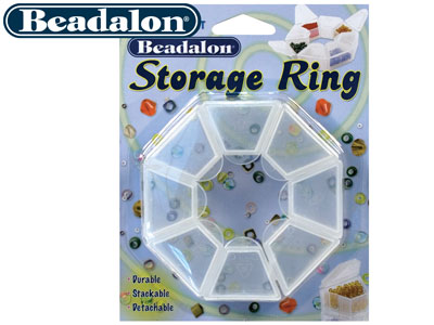 Aufbewahrungsbox Mit 8 Fächern, 10 Cm, Transparenter Kunststoff, Beadalon - Standard Bild - 3