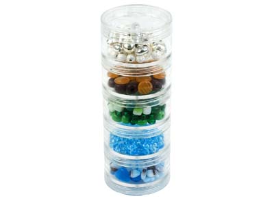 Runde Perlenboxen, Mittleres Modell, 5,1 Cm, Beadalon, 5er-pack
