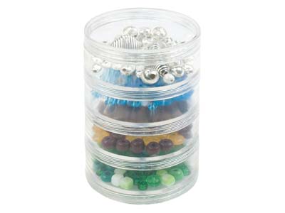 Runde Perlenschachteln, Groes Modell, 6,4 Cm, Beadalon, 4er-pack