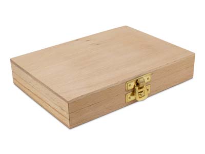 Aufbewahrungsbox 24 Runde Aluminiumdosen, 15,5 X 11 X 2,9 Cm, Holz - Standard Bild - 3