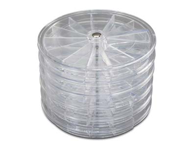 Beadsmith Keeper Spinner Stackable Round Containers Pk 6 - Standard Bild - 2