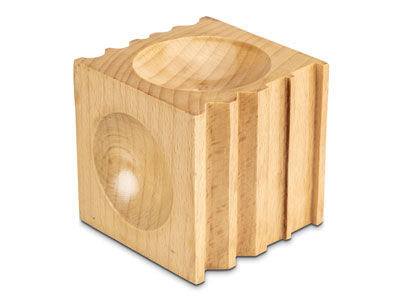 Wooden Forming And Dapping Block With Half Round, Rectanglar, Triangular & Round Concave Grooves - Standard Bild - 1