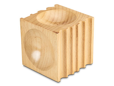 Wooden Forming And Dapping Block With Half Round, Rectanglar, Triangular & Round Concave Grooves - Standard Bild - 2