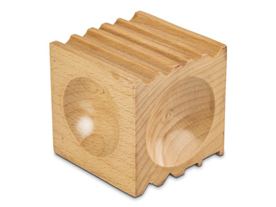 Wooden Forming And Dapping Block With Half Round, Rectanglar, Triangular & Round Concave Grooves - Standard Bild - 3