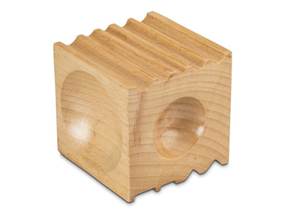 Wooden Forming And Dapping Block With Half Round, Rectanglar, Triangular & Round Concave Grooves - Standard Bild - 4