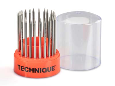 Satz Von 23 Perloirs, 0,25 Bis 1,30 Mm, Mit Holzgriff - Standard Bild - 2