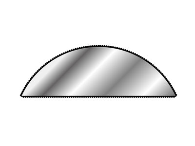 Halbrunde, Spitz Zulaufende Feile Nr. 1566, 150mm G2, Vallorbe - Standard Bild - 4