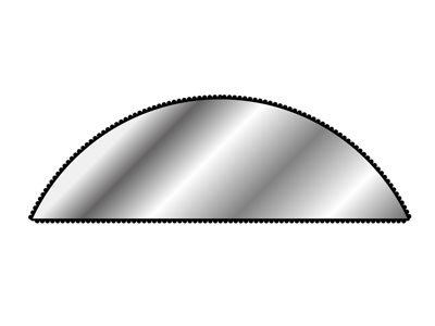 Halbrundnadel Nr. 1560, 150 MM G4, Vallorbe - Standard Bild - 4