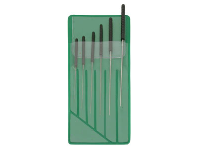 Satz Von 6 Ahlenfeilen, Klein, 0,40bis 1,40 MM - Standard Bild - 3