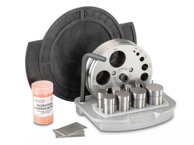 Satz Von 10 Stanzwerkzeuge Auf Sockel, Runde Form Von 3 Bis 32 Mm, Durston - Standard Bild - 1