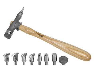 Fretz Maker Deluxe Hammer-set Mit Sieben Metallaufsätzen Und Halterung