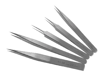 5-teiliges Pinzettenset, Stahl
